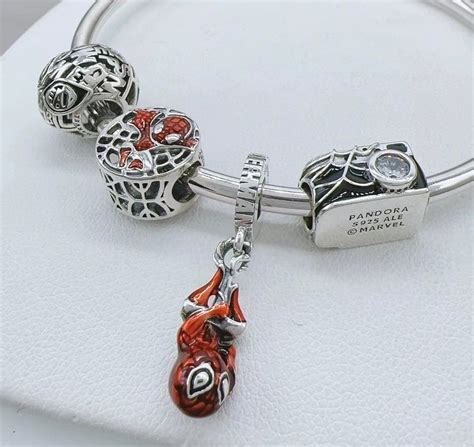 New Marvel Pandora Spiderman Charms In Silver Womens Fashion Jewelry