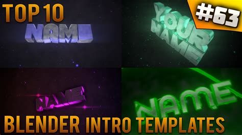 Top 10 Blender Intro Templates 63 Free Download Youtube