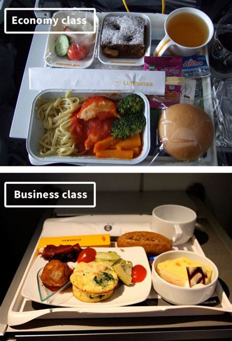 The Difference Between Airline Food In First Class Vs