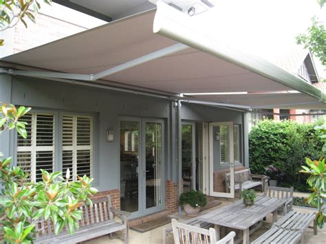 Folding arm awnings & folding canopies. Semi-Cassette Retractable Awnings | Shadewell Awnings & Blinds