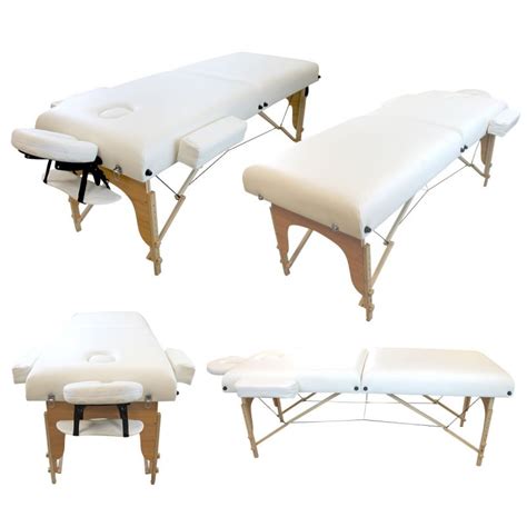Table de massage pliante en aluminium : VIVEZEN ® TABLE DE MASSAGE 13 CM PLIANTE 2 ZONES EN BOIS ...