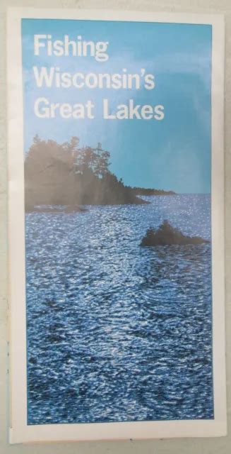 Vintage Fishing Wisconsins Great Lakes 1985 Map Boat Access Sites 29 X