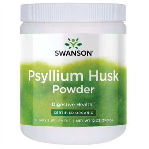 Swanson Psyllium Husk Powder Certified Organic Oz Powder Oz