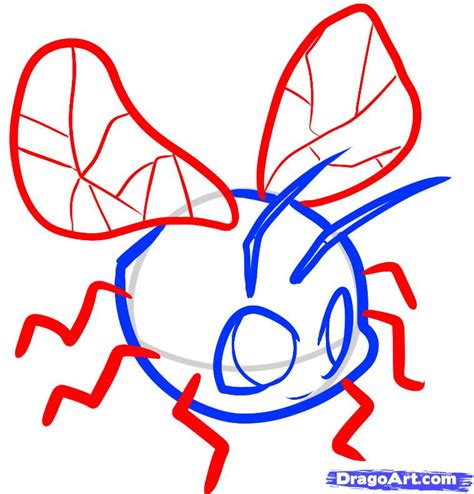 How to Draw a Fly for Kids, Step by Step, Animals For Kids, For Kids, FREE Online Drawing ...