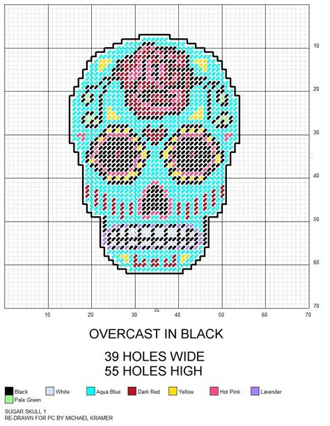 Add this item to your. Sugar Skull plastic canvas pattern (With images) | Plastic canvas stitches, Plastic canvas ...