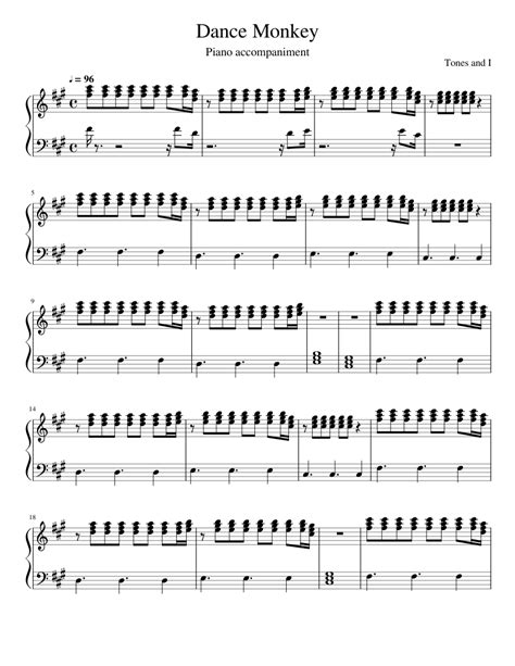 Dance Monkey Sheet Music For Piano Download Free In Pdf Or Midi