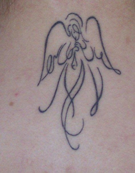 An Angel Tattoo Simple Angel Tattoos Small Angel Tattoo Angel Wings