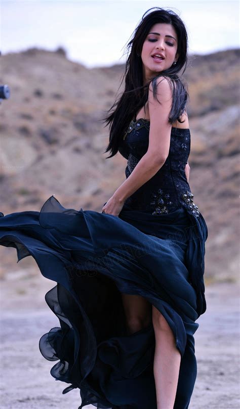 Shruti Haasan Aka Shruti Hassan Sexy Pictures In Black Color Frock Dress Indian Film Actress