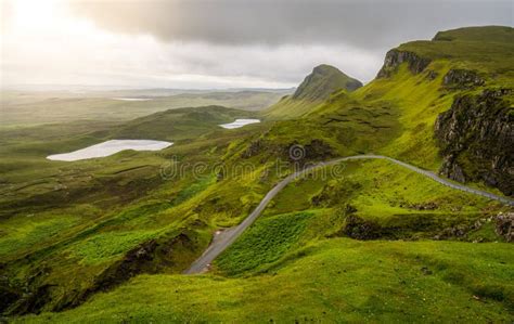 Scenic Sight Of The Quiraing Isle Of Skye Scotland Stock Image