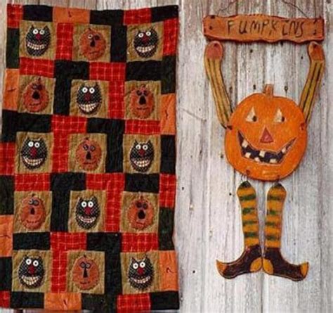 Primitive Halloween Quit Pattern Epattern Pdf Wood Jol Etsy