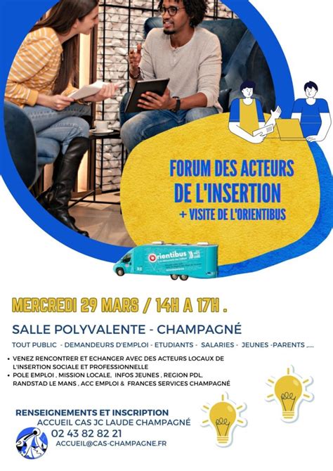 Mercredi 29 Mars 2023 Forum Des Acteurs De Linsertion De 14h à 17h