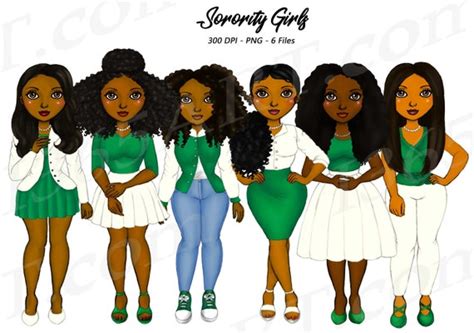 Sorority Girls Clipart Natural Hair Black Woman Black Girl Greek