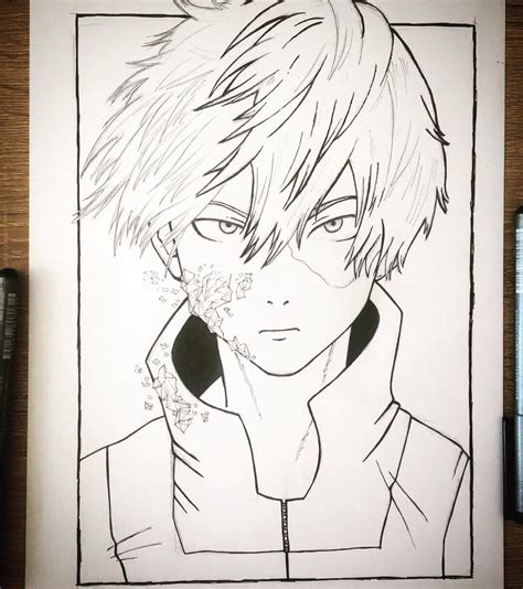 My Drawing Of Shoto Todoroki My Hero Academia By Dannymarkrogers On