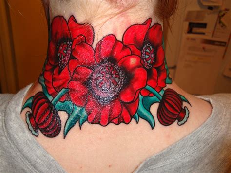 1887tattoos Flower Tattoos On Neck