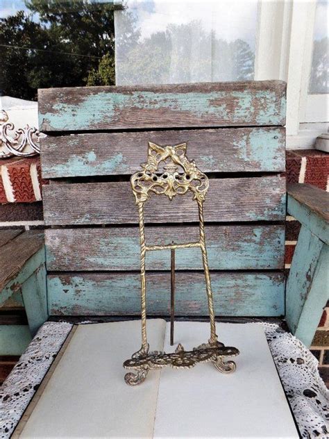 Maybe you would like to learn more about one of these? Vintage Large Brass Easel Birds Antique Picture Plate ...