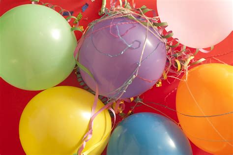 Free Stock Photo 11442 Colorful Party Balloons And Streamers
