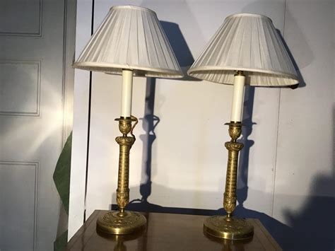 French Candlesticks Converted To Lamps Bada