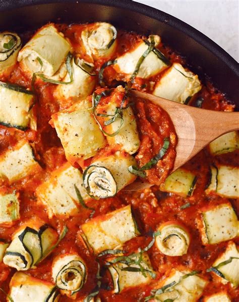 Zucchini Ricotta Roll Ups Recipe Vegan Italian Recipes Healthy