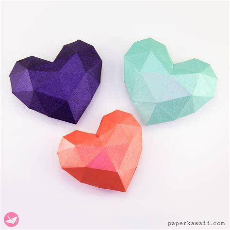 3d Paper Heart Tutorial And Template Make A 3d Paper Heart These Diy