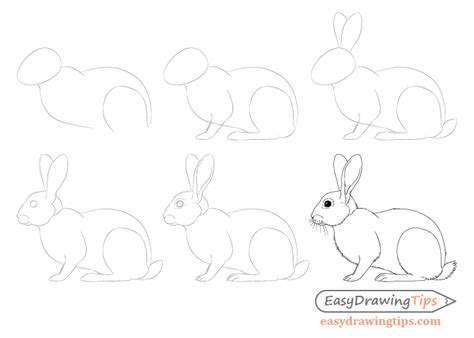 How to Draw a Rabbit Step by Step Tutorial - EasyDrawingTips Easy step by step tutorial for beginners.🙃.