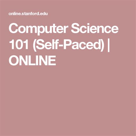 The 10 best computer science textbooks. Computer Science 101 (Self-Paced) | ONLINE | Computer ...