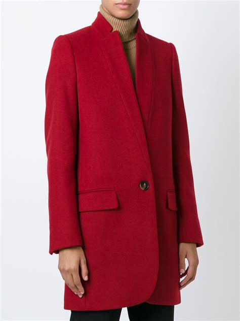 Stella Mccartney Bryce Coat In Red Lyst