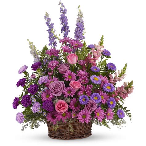 Hours may change under current circumstances Gracious Lavender Basket by Teleflora in Minot, ND ...