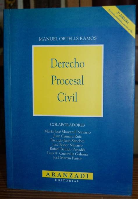 Derecho Procesal Civil Segunda Edición Revisada Y Puesta Al Día By