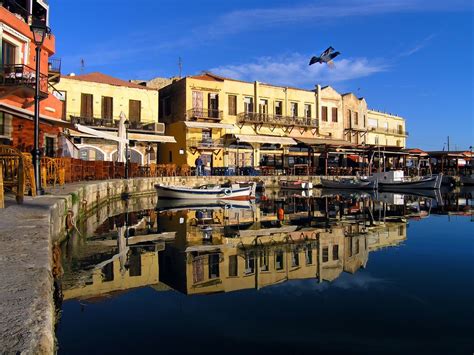 Rethymno Old Harbour Reflections Rethymno Places To Visit Crete Island