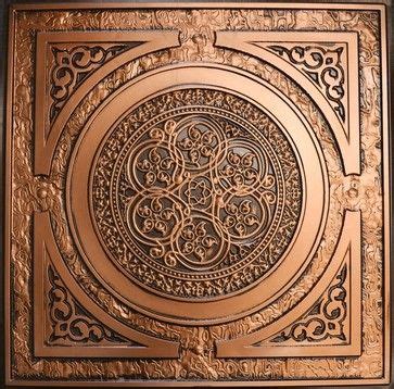 They produced these new ceilings by imprinting thin sheets of rolled tin or steel with decorative designs, like fleurs de lis. Steampunk - Faux Tin Ceiling Tile - 24"x24" - #225 ...