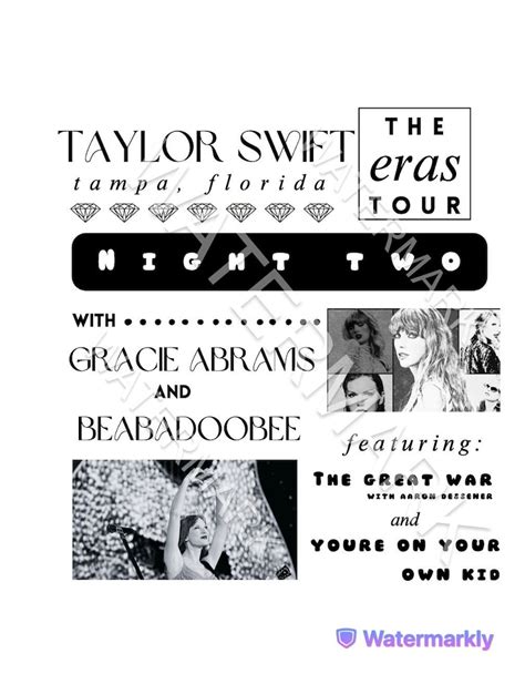 Editable Template Taylor Swift Eras Tour Graphic Template Etsy New