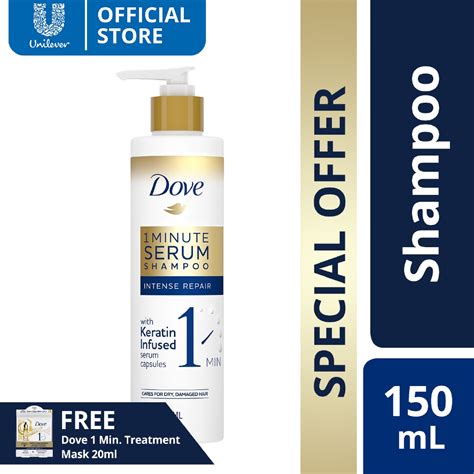 Hello everyone welcome back to my channel hope u all doing good stay at your home and stay safethis video is about the all new l'oréal paris extra. Dove 1 Minute Intense Repair Serum Shampoo 150ml WITH FREE ...