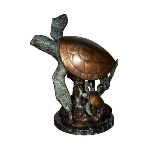 Bronze Sea Turtle Sculpture Metropolitan Galleries Inc