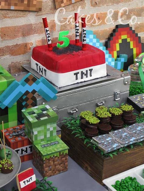 Karas Party Ideas Tnt Minecraft Birthday Party Karas Party Ideas