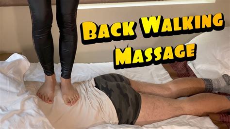 barefoot back walking massage youtube