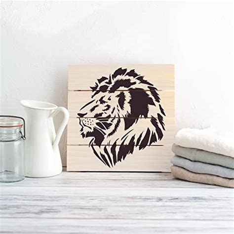Lion Head Stencil Template For Walls And Crafts Reusable Stencils For