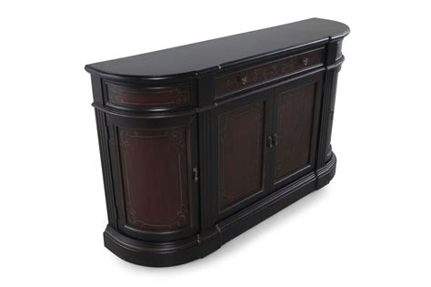 36 Traditional Scroll Accented Credenza In Black Mathis Brothers