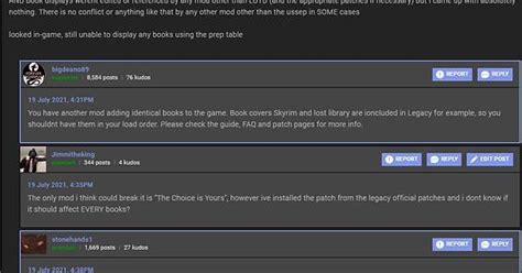 Lotd Books Wont Display Using The Prep Table Rskyrimmods