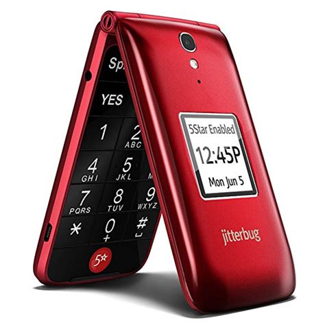 Jitterbug Flip Easy To Use Cell Phone For Seniors Red By Greatcall Buy Online In United Arab