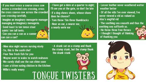 tongue twister how to improve your accent with interesting tongue twisters youtube