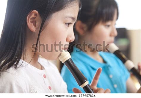 Primary Japanese Girl Playing Recorder Stock Photo 177957836 Shutterstock