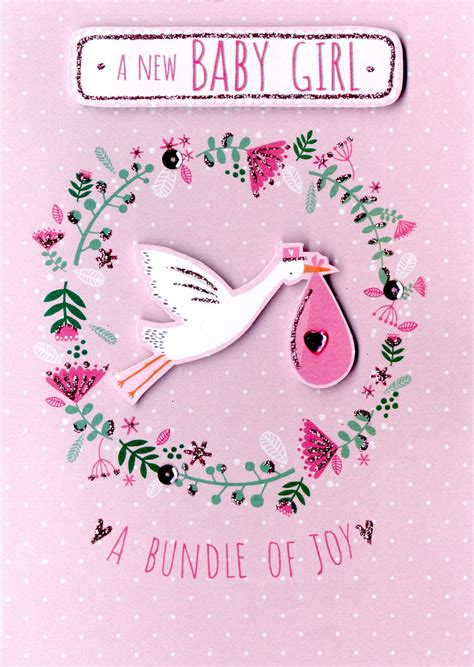 It all faces when you see his smiles. New Baby Girl Greeting Card | Cards