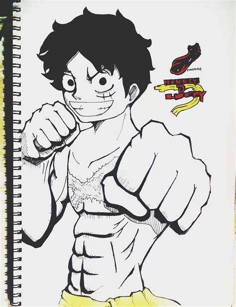 My First Attempt Trying To Draw Luffy Ronepiece