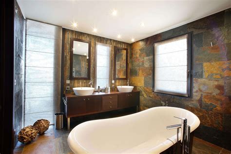 Browse inspirational photos of modern bathrooms. 34 stunning pictures and ideas of natural stone bathroom ...
