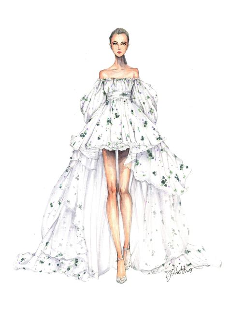 Ghim của Eris Tran Illustrator trên Bridal sketches Thời trang cho nữ