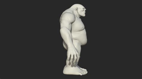 3d Model Character Troll Body Base Vr Ar Low Poly Cgtrader