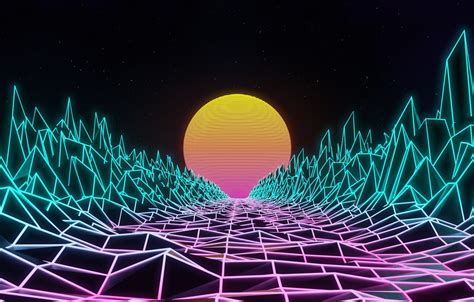 Wallpaper Music Style Background 80s Style Neon Illustration 80