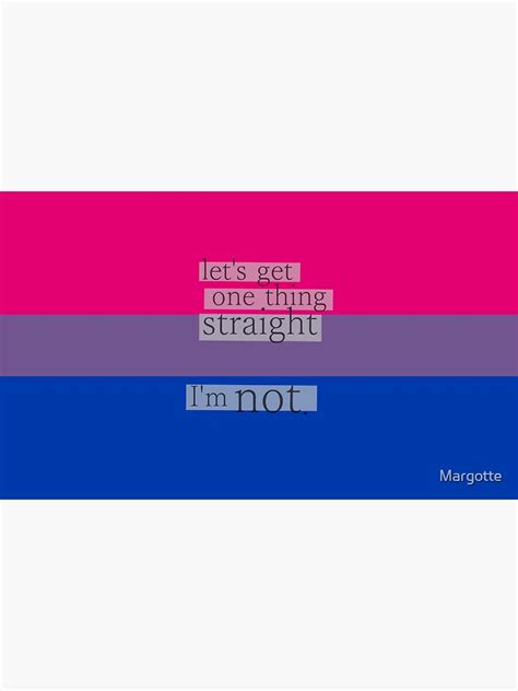 Lets Get One Thing Straight Im Not Bisexual Flag Sticker For Sale By Margotte Redbubble