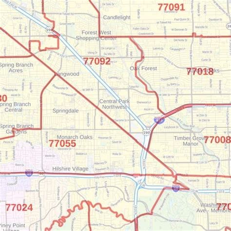 Houston Texas Zip Codes 48 X 36 Paper Wall Map Ubicaciondepersonas