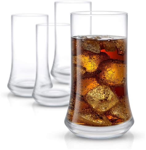 Joyjolt Cosmos Highball Glasses Pack Of 4 Tall Glass 185 Oz Large Drinking